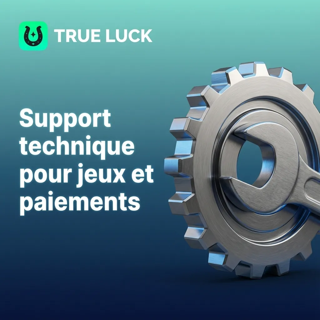 Illustration d’un support technique en ligne pour problèmes de jeux et paiements, avec chat, email et assistance téléphone.