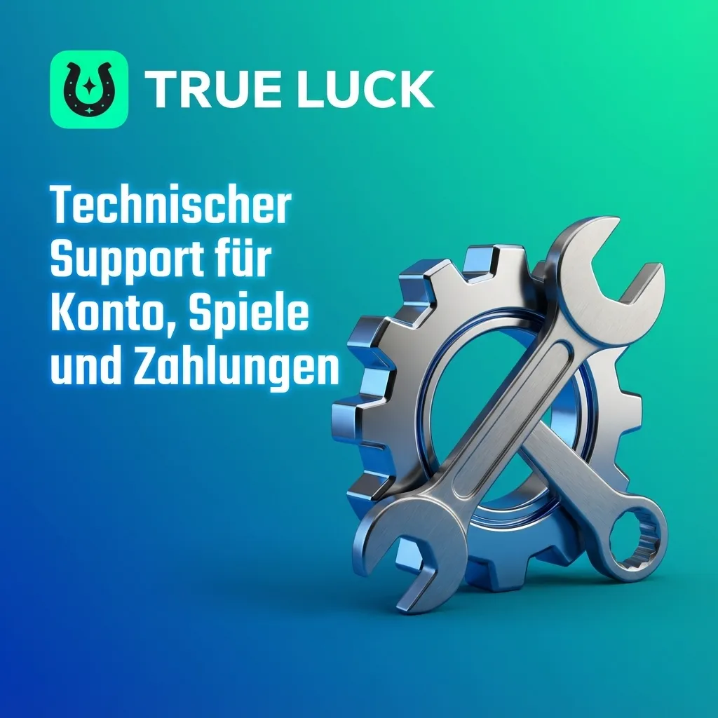 Illustration einer Support-Mitarbeiterin mit Headset, umgeben von Symbolen für Konto, Spiele und Online-Zahlungen