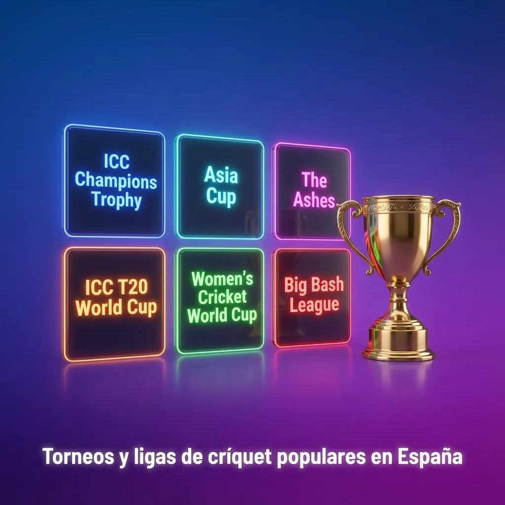 Infografía en español sobre torneos y ligas de críquet populares y mercados de apuestas asociados