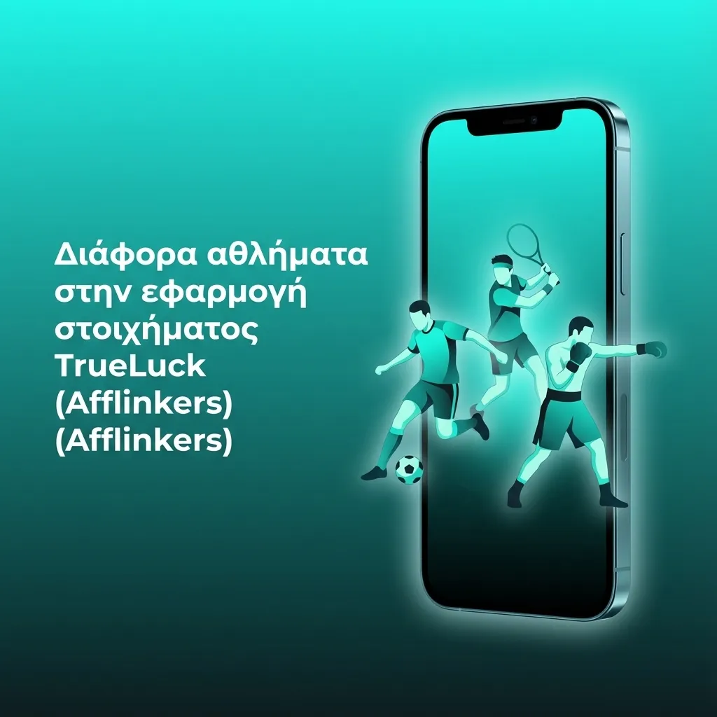 Οθόνη εφαρμογής TrueLuck με λίστα πολλών αθλημάτων και eSports για pre-match και live στοιχηματισμό