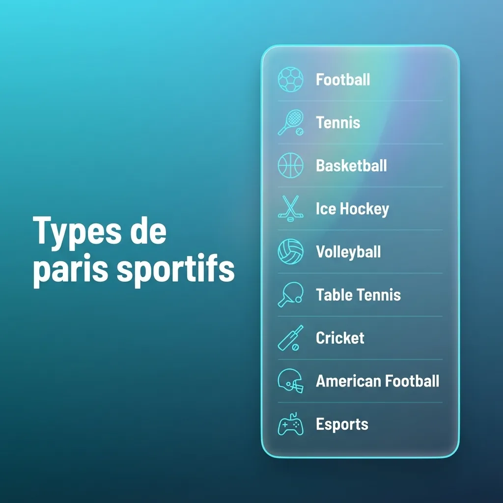 Visuel promo TrueLuck présentant différents types de paris sportifs : foot, tennis, rugby et basket, avant match et en direct