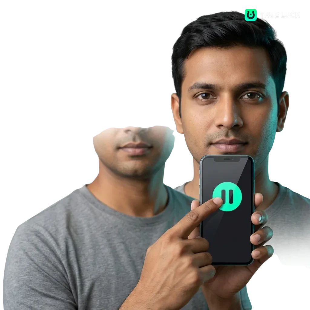 Illustratie met tekst ‘Verantwoord Spelen’ en iconen rond veilig gokken, grenzen stellen en bescherming van welzijn