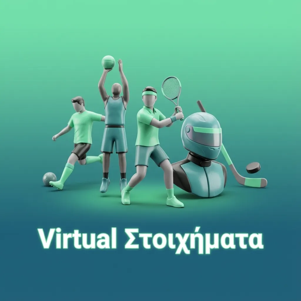 Οθόνη με virtual στοίχημα: εικονικό ποδόσφαιρο, ιπποδρομίες, κυνοδρομίες και μπάσκετ με συνεχή δράση.