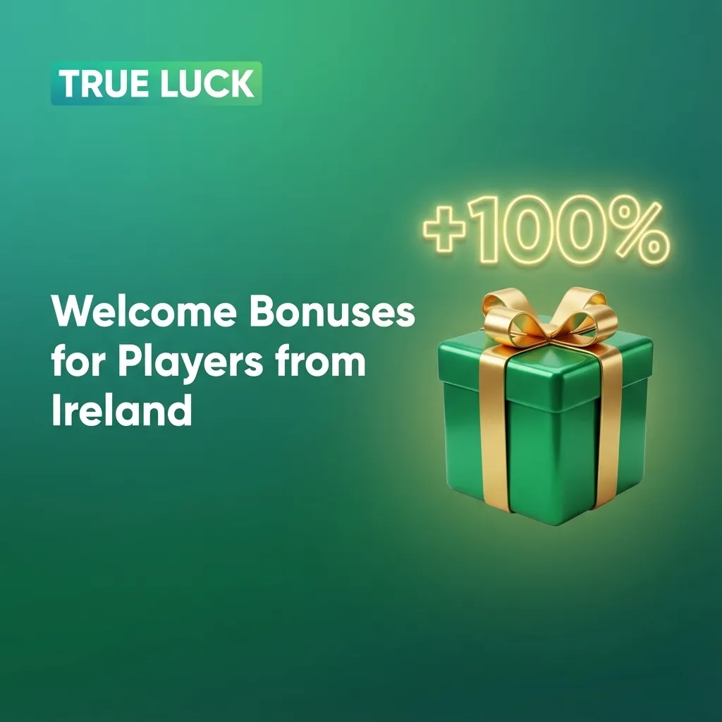 Banner showing Irish welcome bonuses: slots 250% to €4,000 + 175 spins, live casino 250% to €2,000, sports 100% to €300