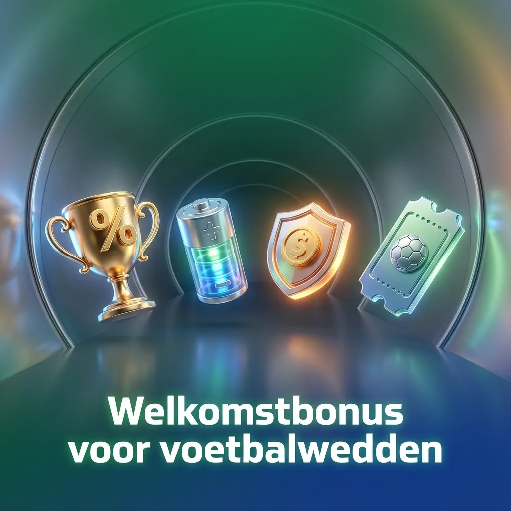 Banner met “Welkomstbonus voetbalwedden” en bedragen €4.000 casino, €2.000 live casino, €300 sport met voetbaliconen