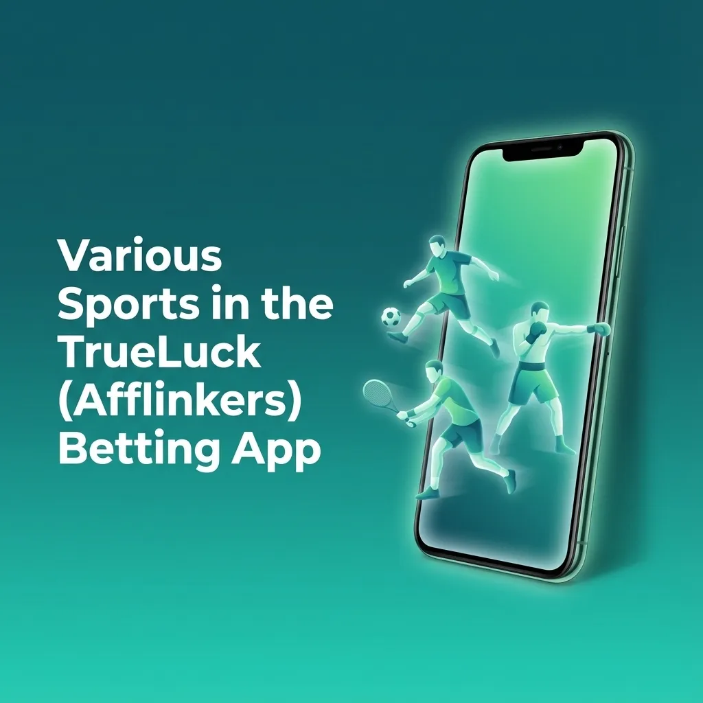TrueLuck (Afflinkers) betting app screen showing live and pre-match markets for multiple Irish and international sports