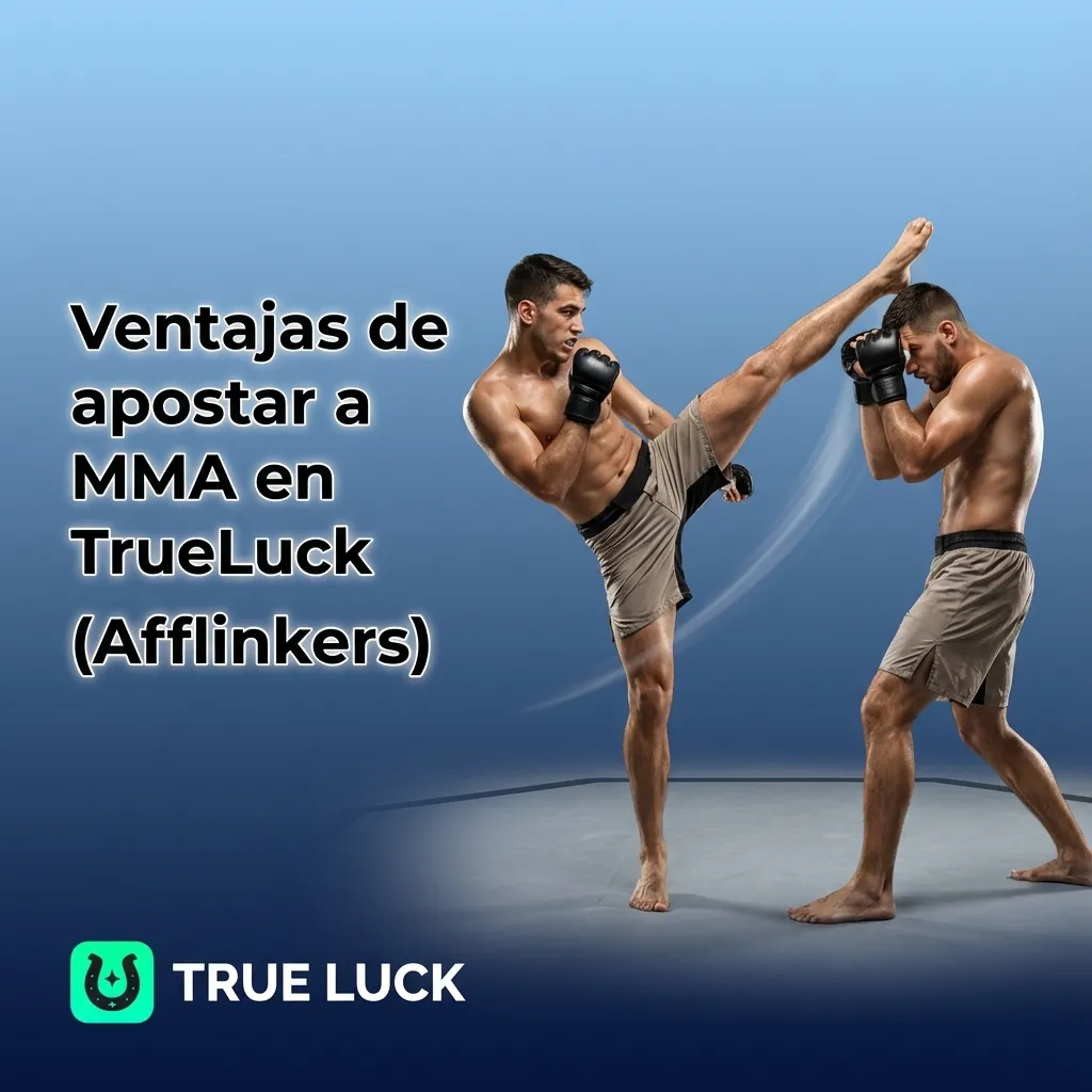 Banner de apuestas MMA en TrueLuck con cuotas competitivas, mercados variados y opciones de juego responsable