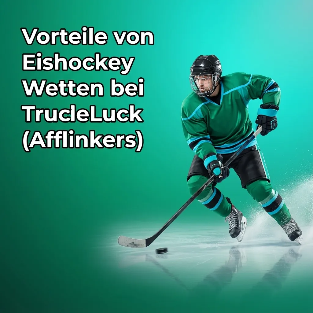 Grafik zu Vorteilen von Eishockey-Wetten bei TrueLuck: Ligenvielfalt, Livewetten, Statistiken, Limits, mobiler Zugang