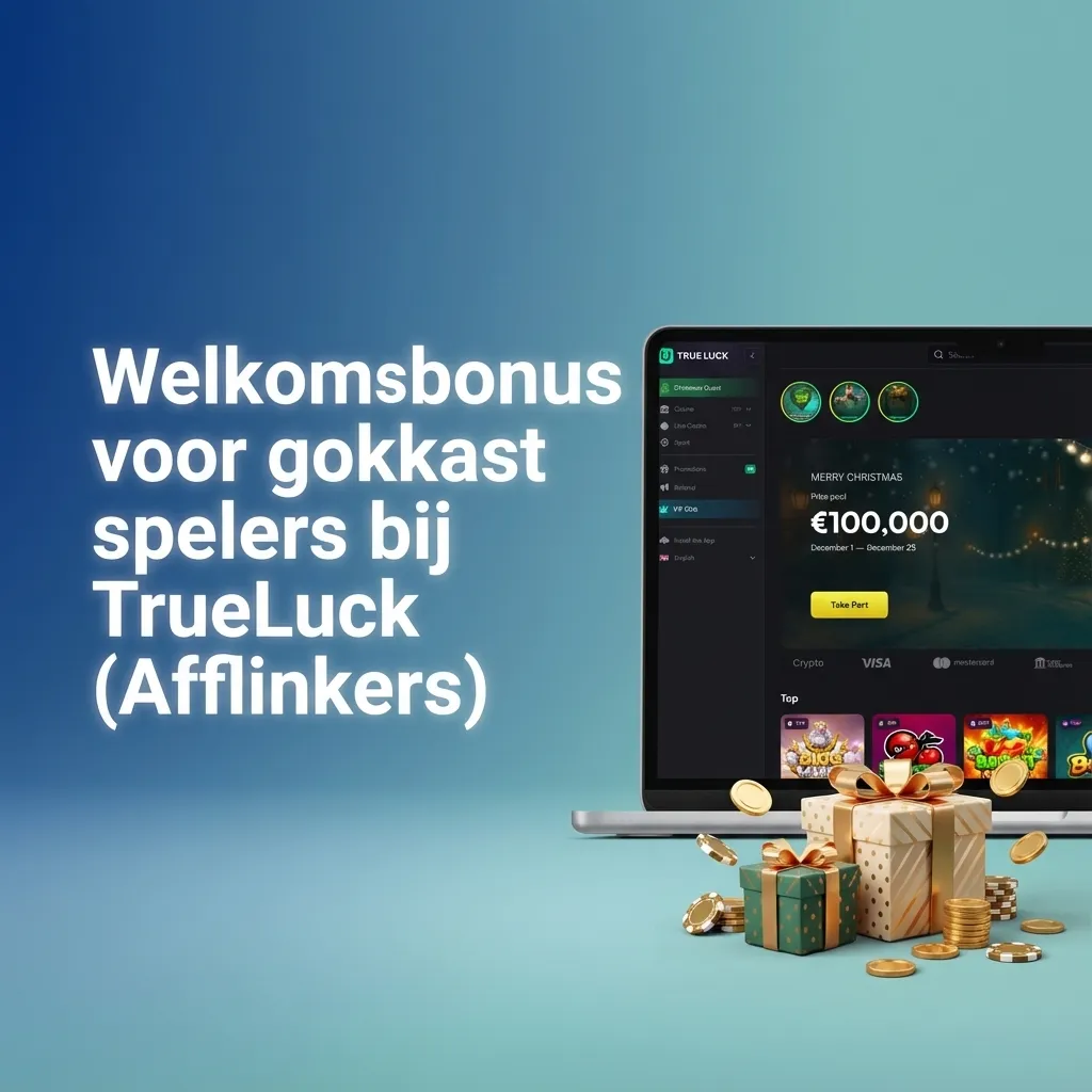 Banner met TrueLuck casino welkomstbonus tot €4.000 en 175 gratis spins voor nieuwe gokkast spelers