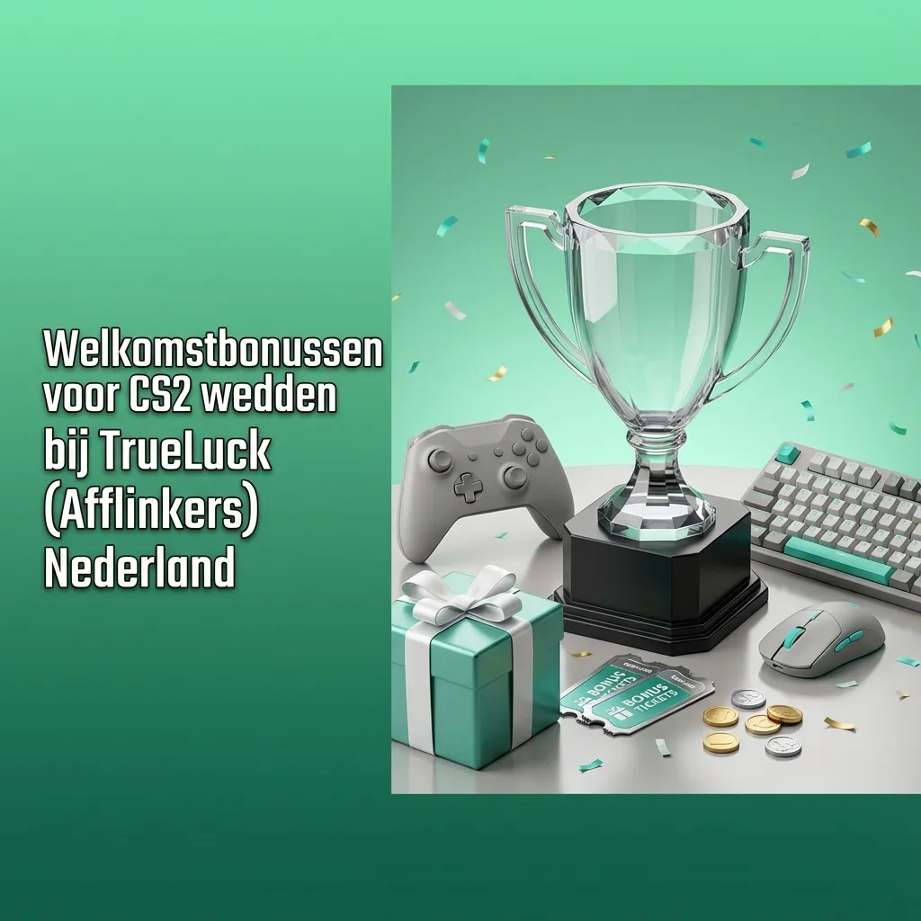 Promotiebanner TrueLuck Nederland: welkomstpakket met 250% tot €4.000, gratis spins en sportbonus voor CS2-weddenschappen.