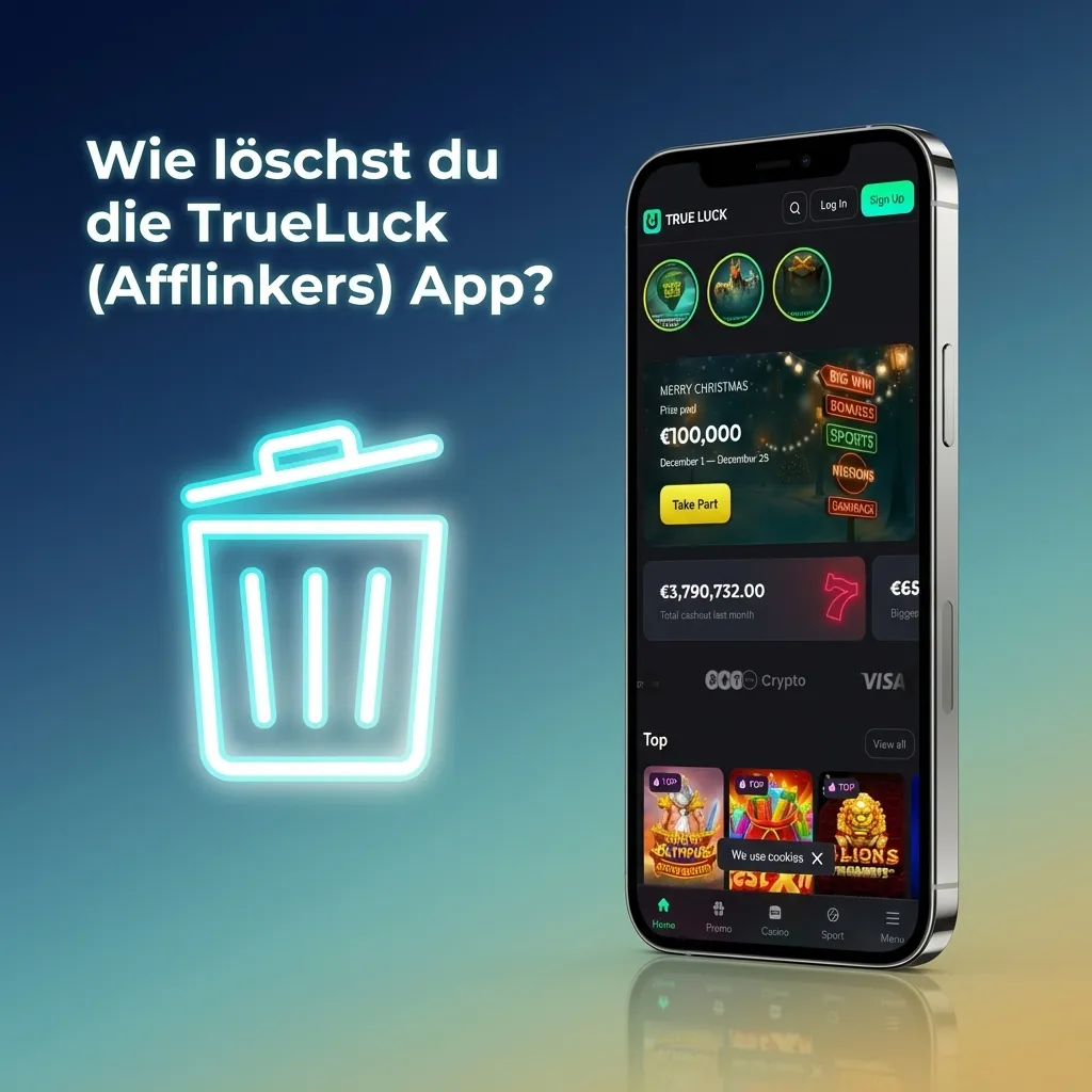 Anleitung zum Löschen der TrueLuck (Afflinkers) App auf Android und iOS, Konto und Guthaben bleiben erhalten