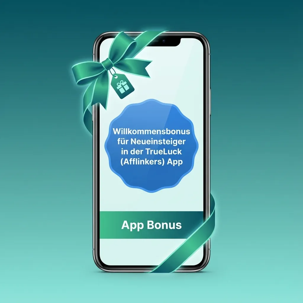 Grafik zum TrueLuck Willkommensbonus mit Sportwetten- und Casino-Paketen, Prozentangaben und Bonusbeträgen für Neukunden