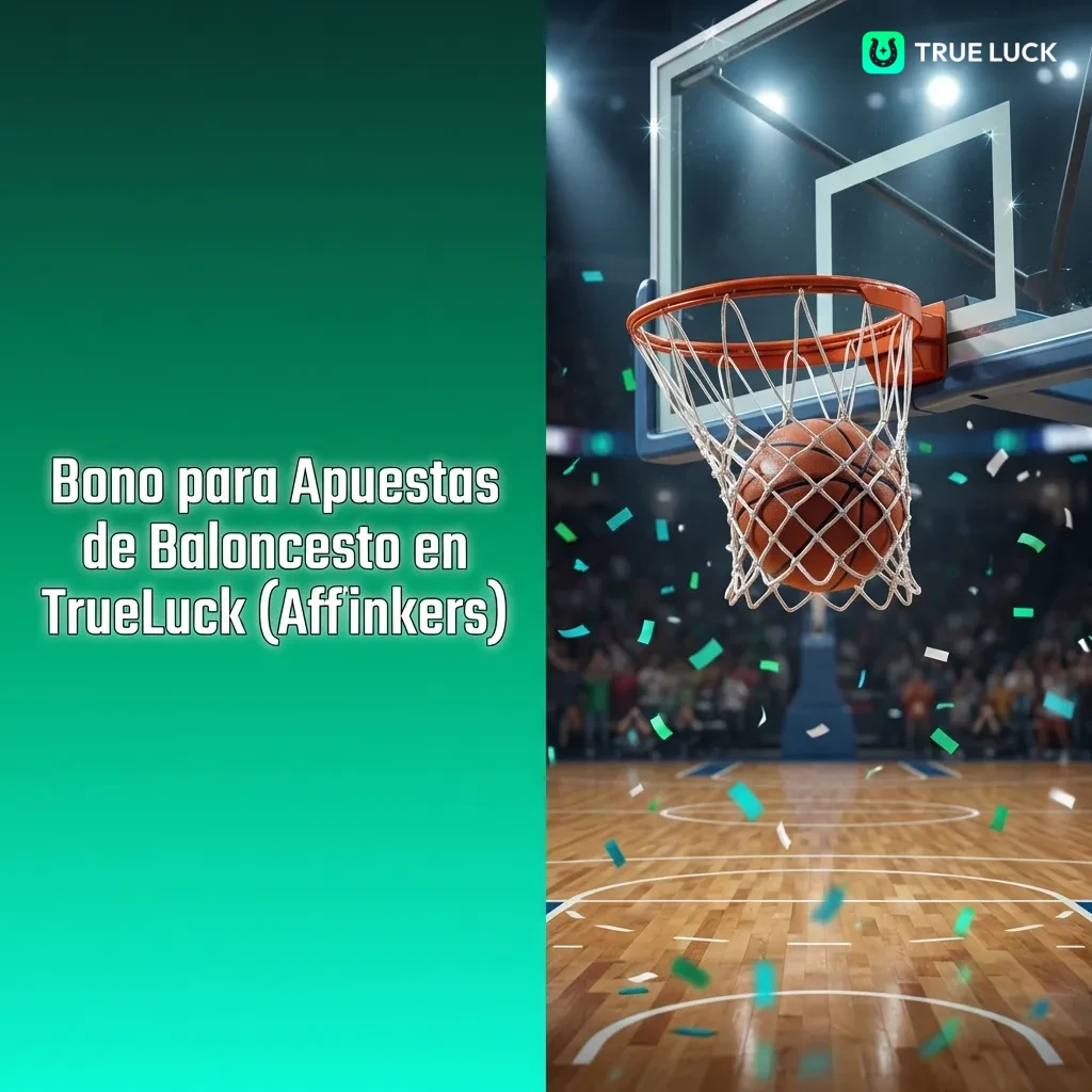 Bono de bienvenida deportivo TrueLuck para apuestas de baloncesto con fondos adicionales y requisitos de rollover