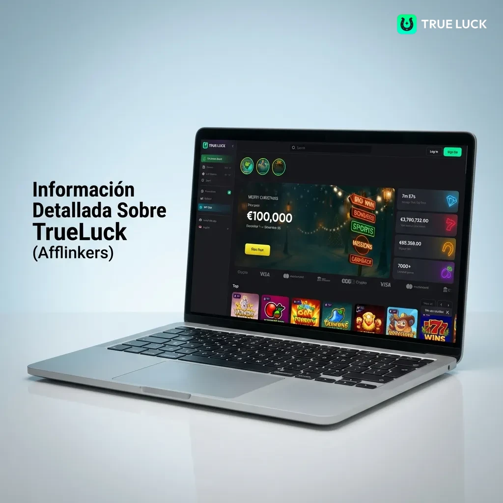 TrueLuck online betting platform interface showing sports betting and casino gaming options for Spanish players