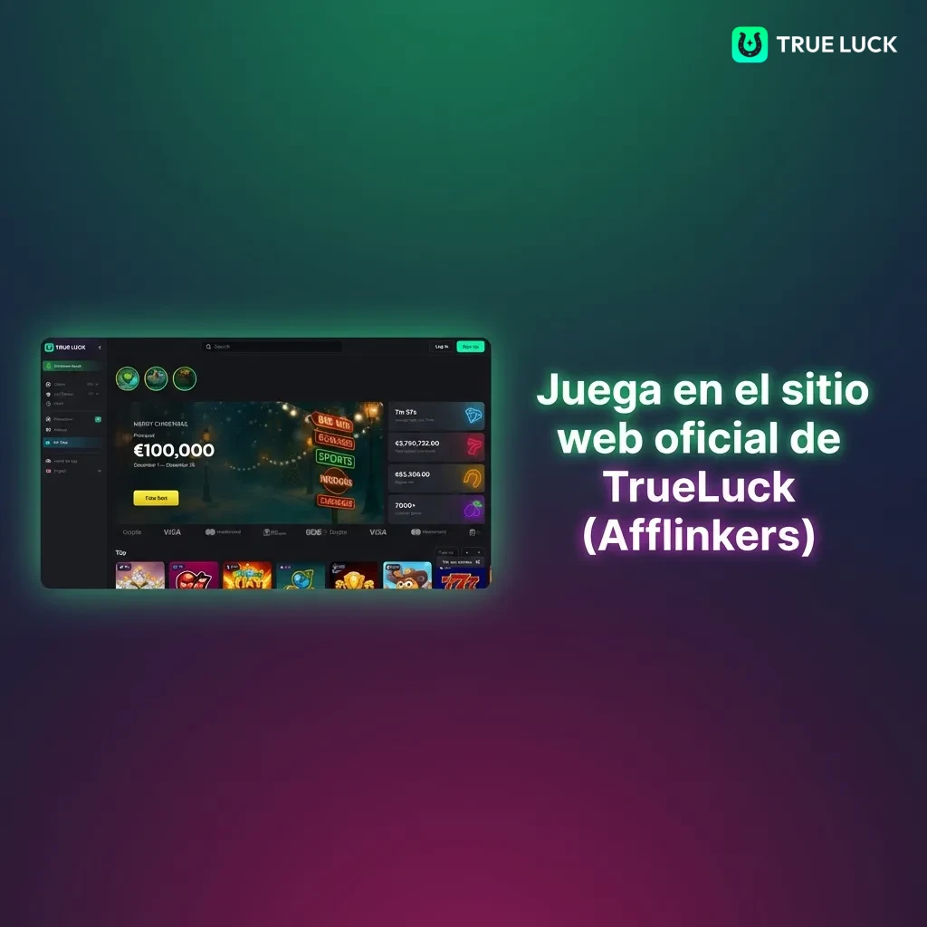 TrueLuck web platform showing sports betting, live casino, and table games accessible through any modern browser