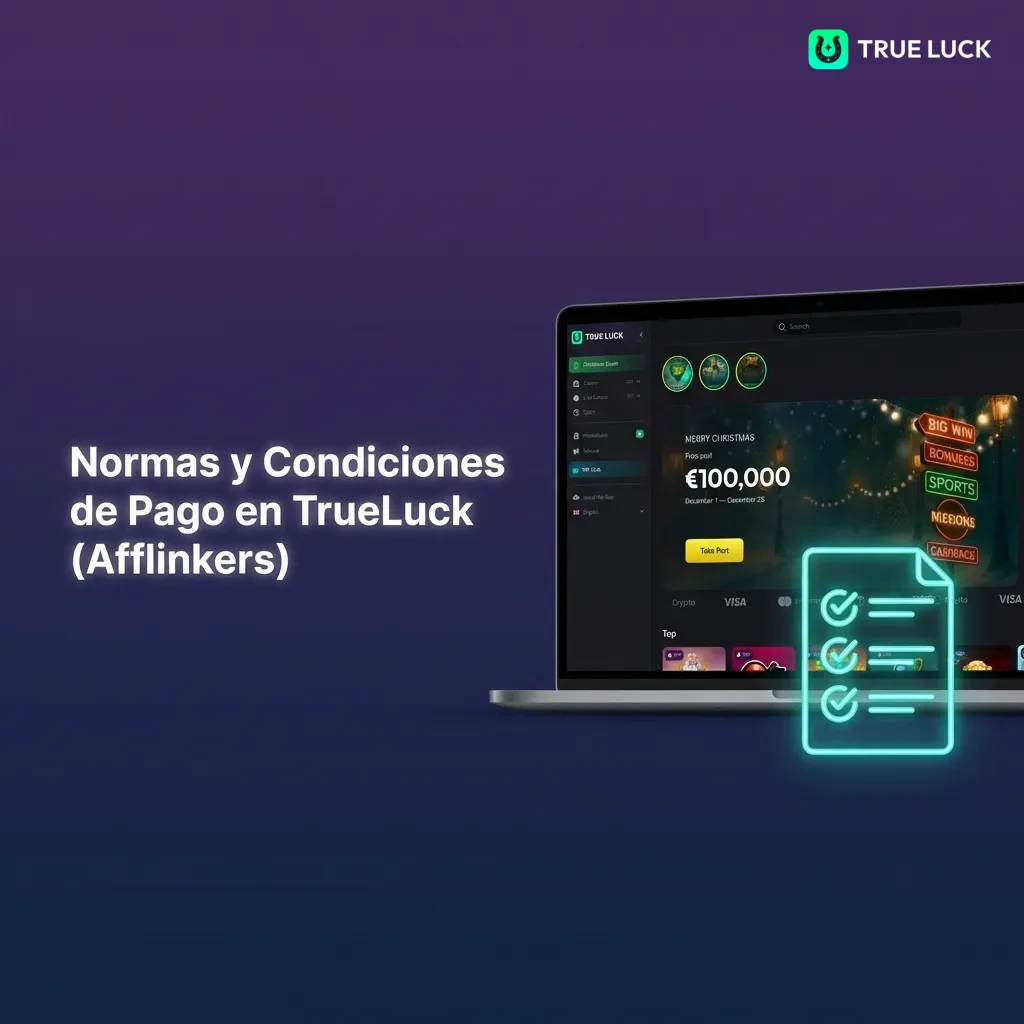 TrueLuck payment rules document showing verification requirements, withdrawal limits, and transaction processing conditions.