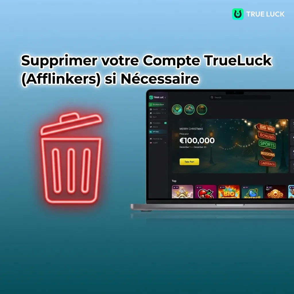 Guide pour supprimer définitivement votre compte TrueLuck avec étapes de fermeture et considérations importantes