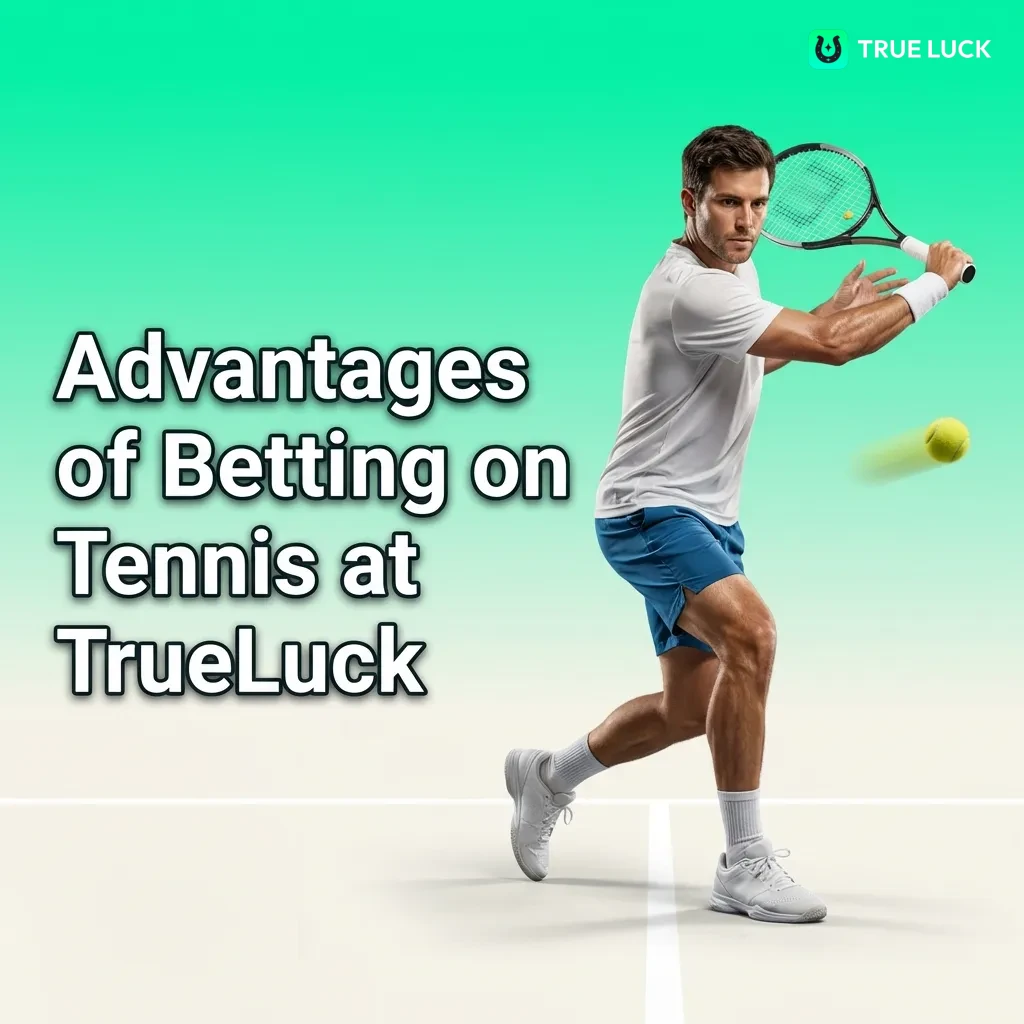 Tennis betting platform showing live odds, Grand Slam coverage, and mobile interface for match wagering at TrueLuck