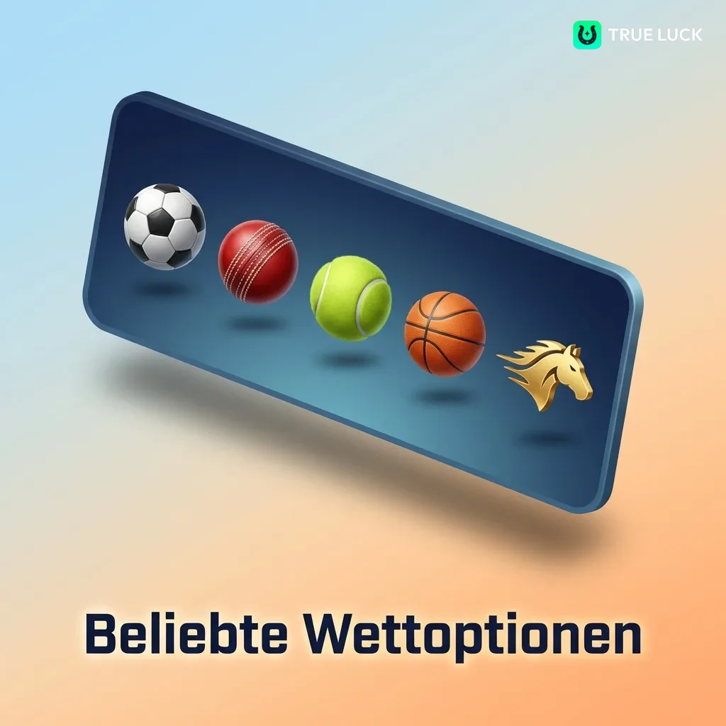 TrueLuck betting options: Multi Live bets, long-term bets on championships, and special markets like corners and cards.