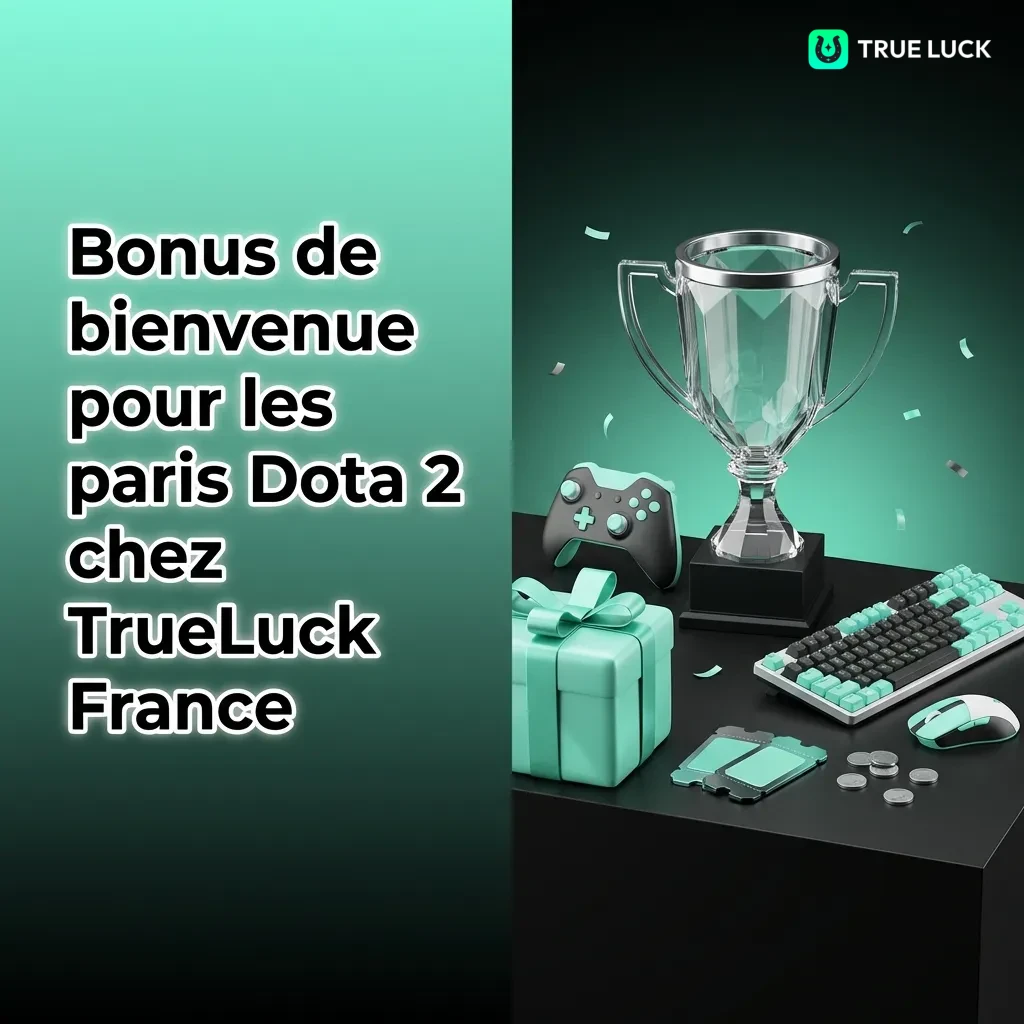 TrueLuck France welcome bonus: 100% up to €300 for Dota 2 sports betting with registration and deposit steps