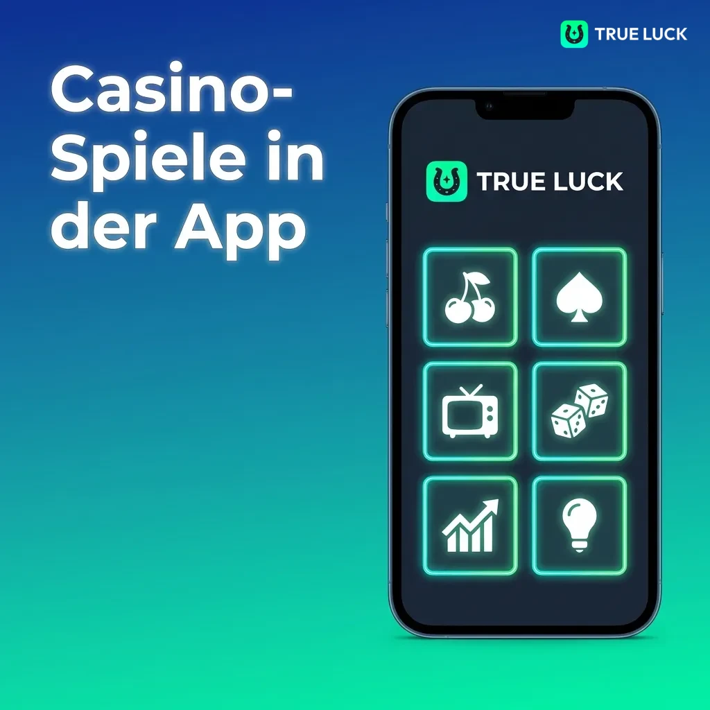TrueLuck App zeigt Auswahl von über 4.000 Casino-Spielen inklusive Slots, Tischspiele und Live-Dealer auf iOS-Gerät
