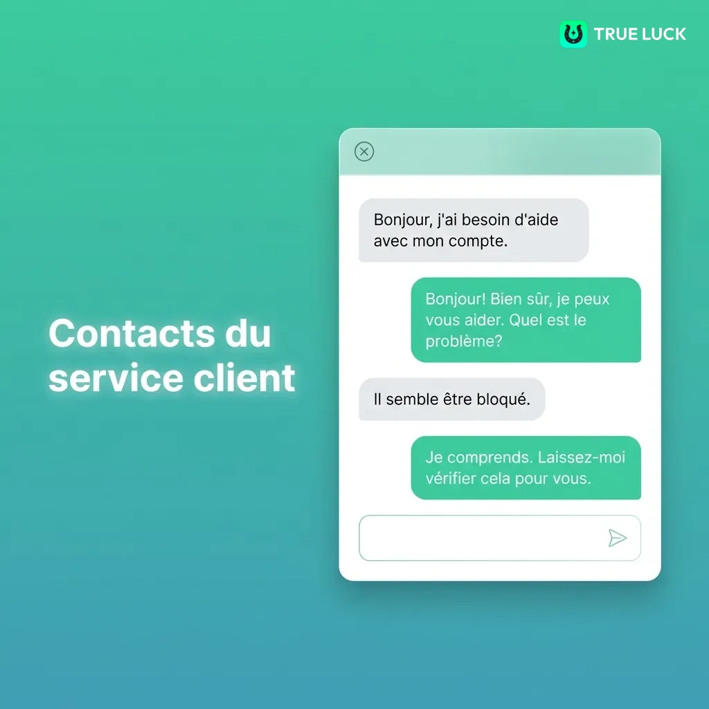 Équipe de support client disponible 24/7 par chat, email, formulaire et réseaux sociaux pour assistance transactions