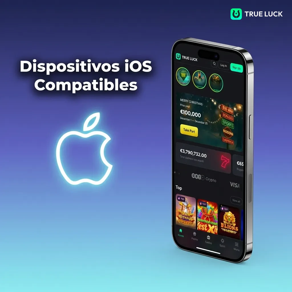 Lista de iPhones e iPads compatibles con la plataforma TrueLuck, desde iPhone 8 hasta iPhone 14 y iPads recientes