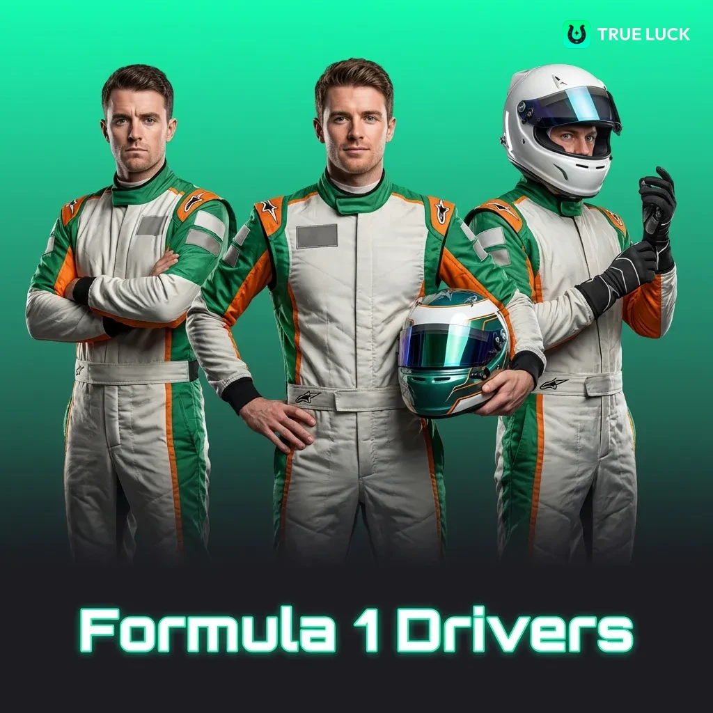 Table showing 2025 F1 teams, drivers, and championship odds for all 20 competitors across 10 racing teams.