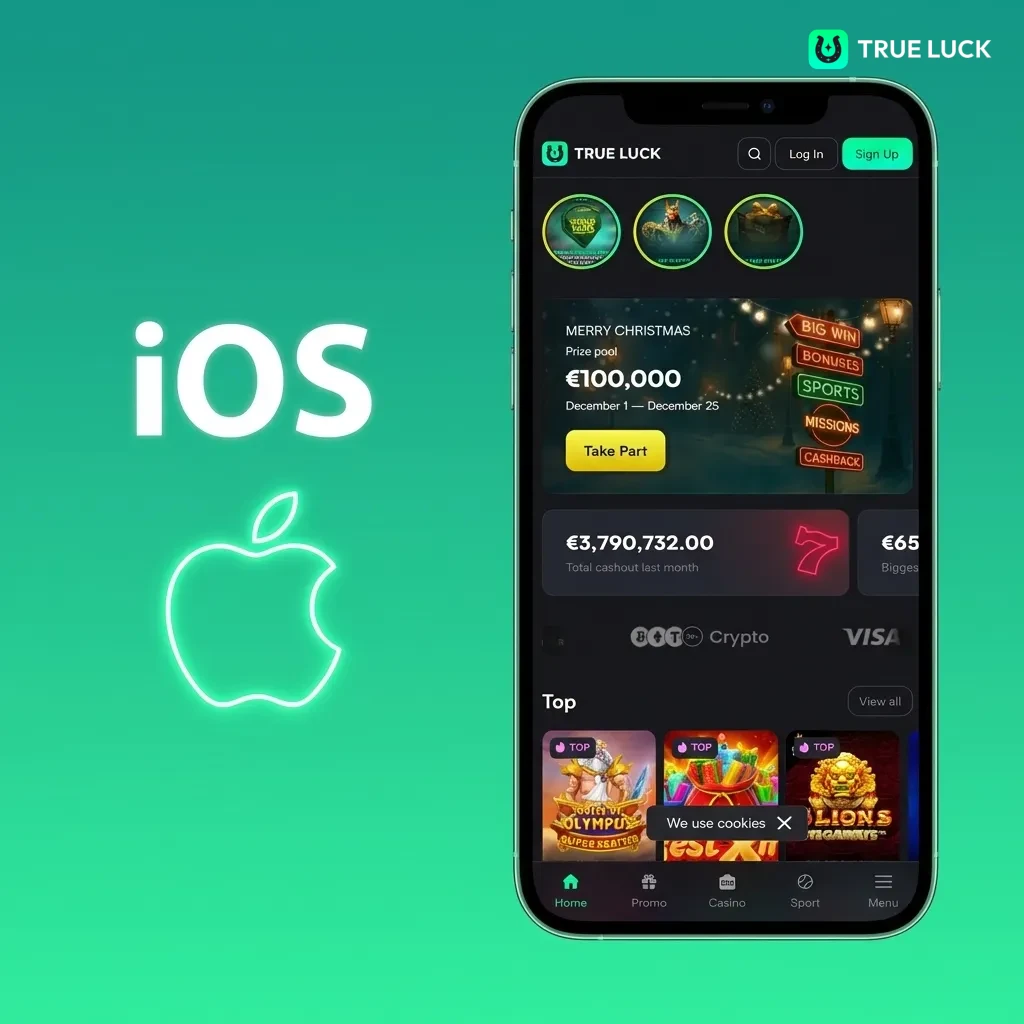 iOS app in development; instructions for adding TrueLuck website to iPhone home screen as shortcut via Safari