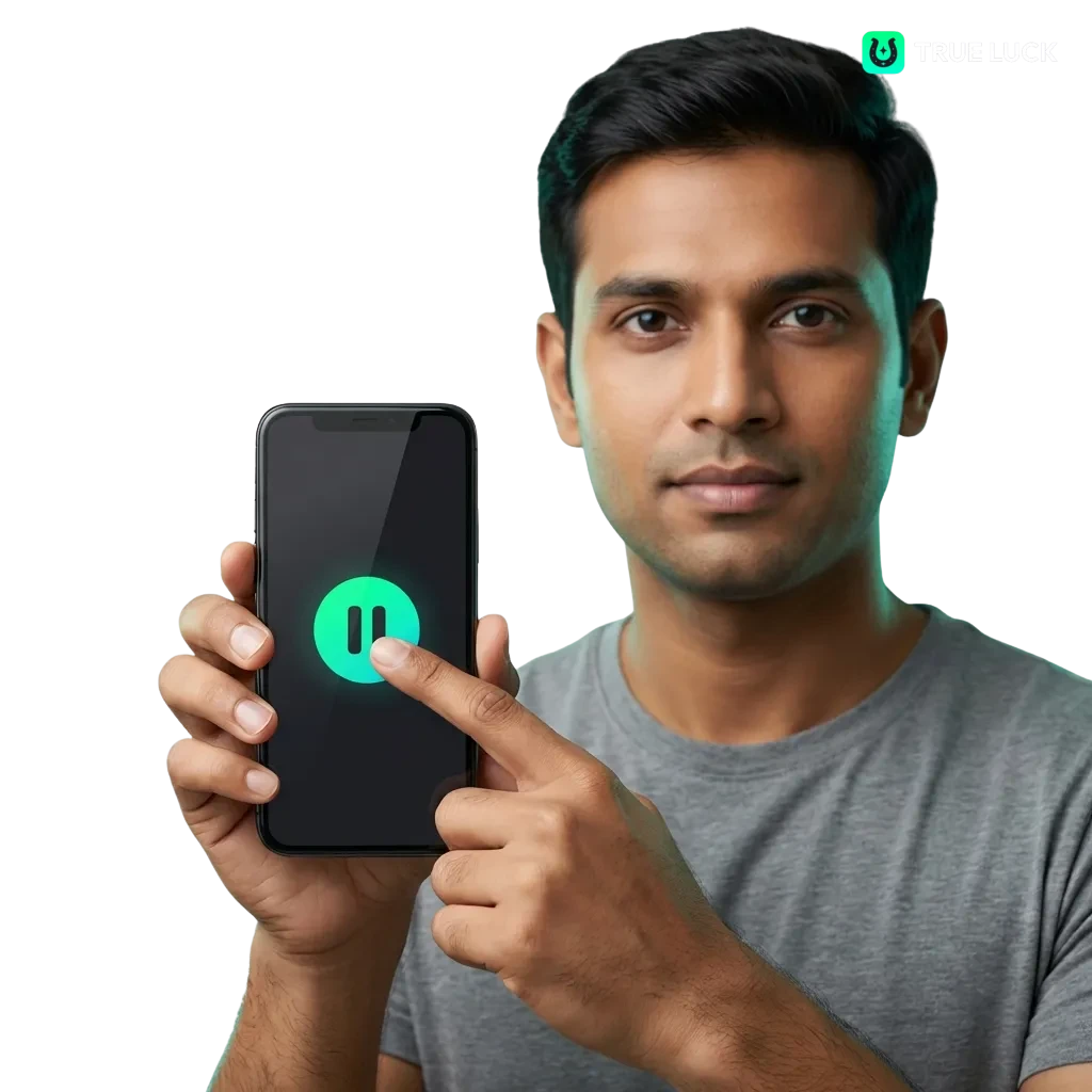 TrueLuck logo promoting responsible gambling with tools for deposit limits and self-exclusion in Spain