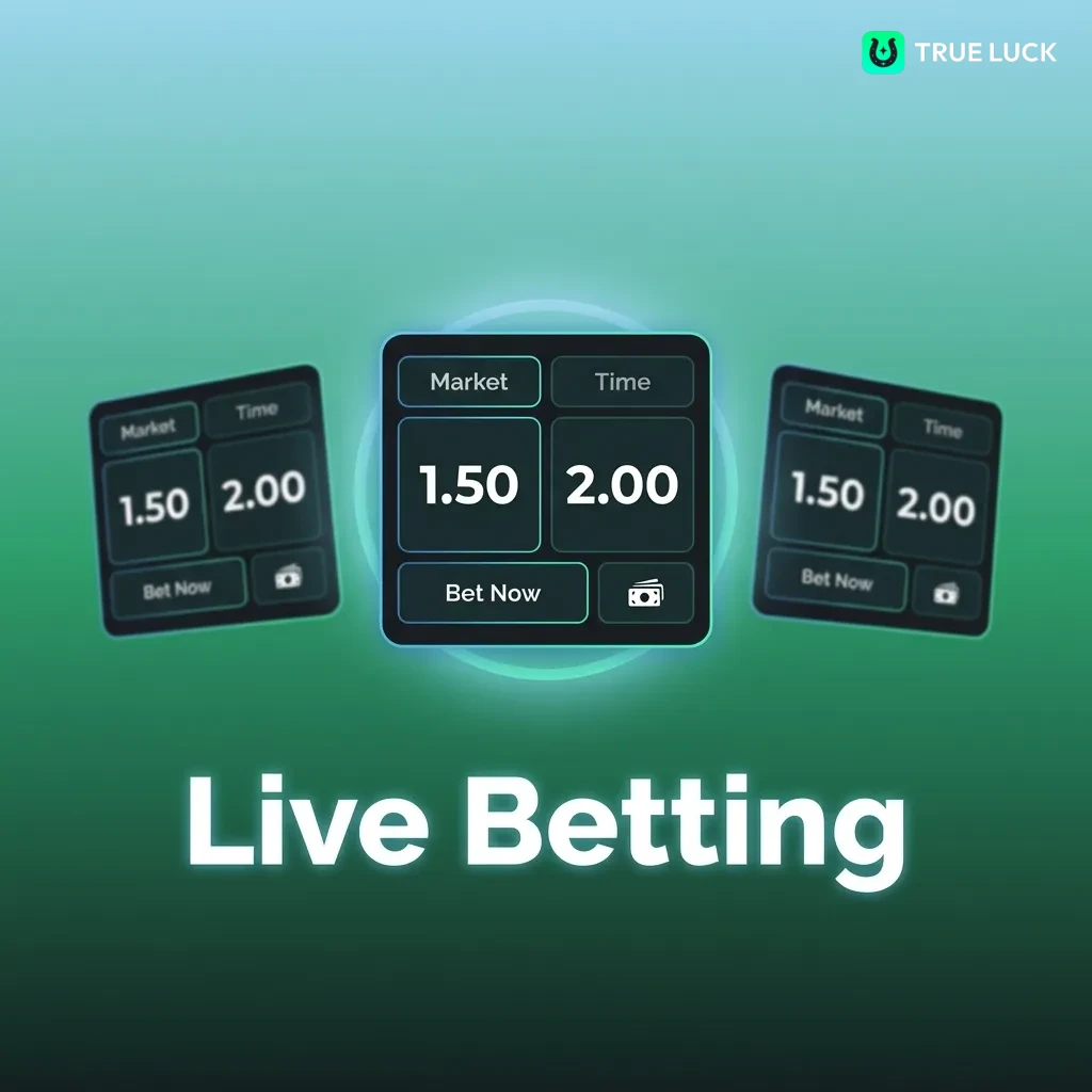TrueLuck live betting interface showing real-time odds updates and multiple sports markets during ongoing matches