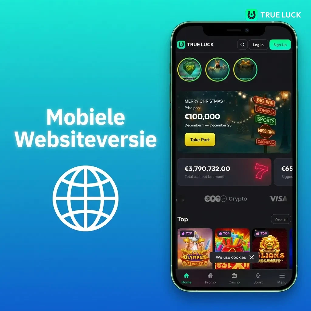 Mobile-responsive website interface showing gaming platform optimized for touchscreen devices and various screen sizes
