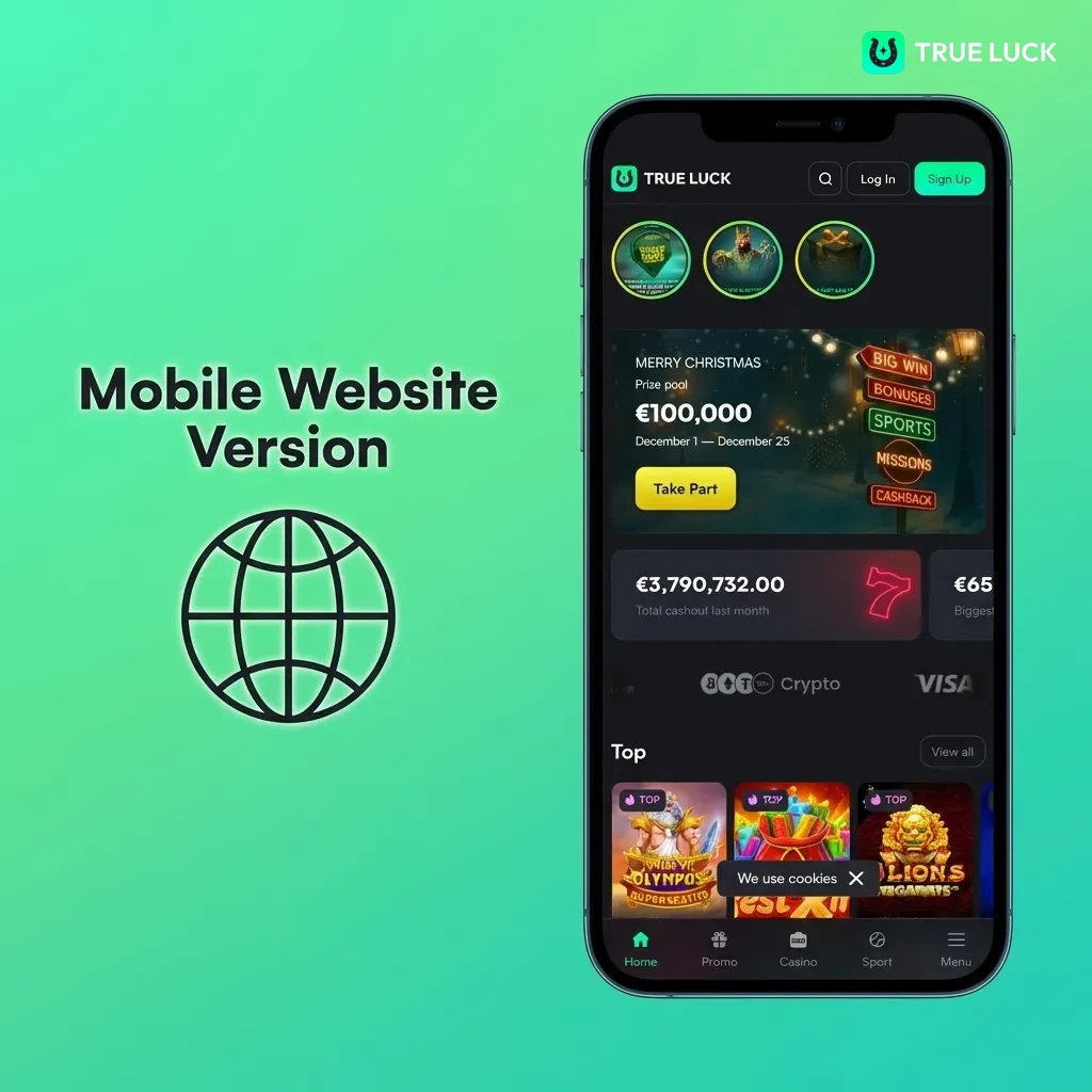 Mobile-optimized casino website interface showing touchscreen controls and game library on smartphone display