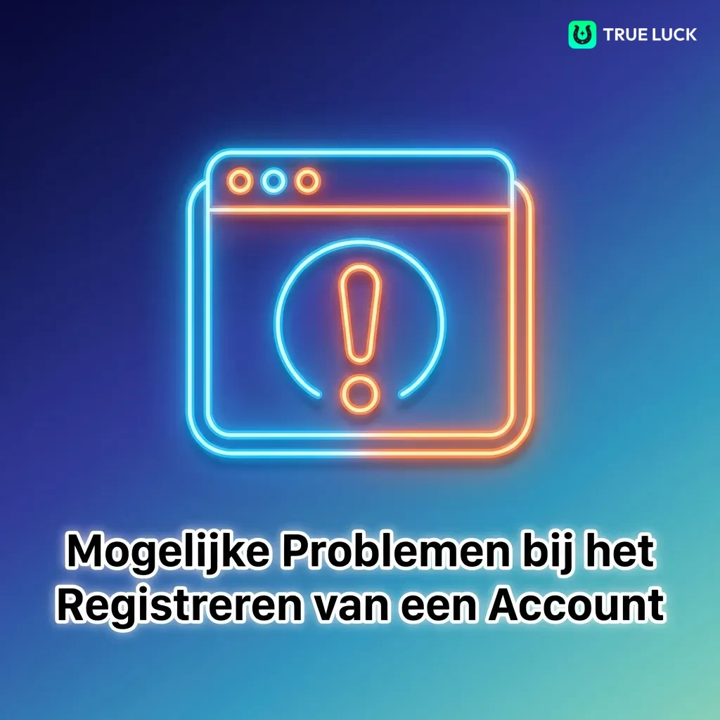 Troubleshooting guide showing common account registration problems and solutions with bullet points in Dutch