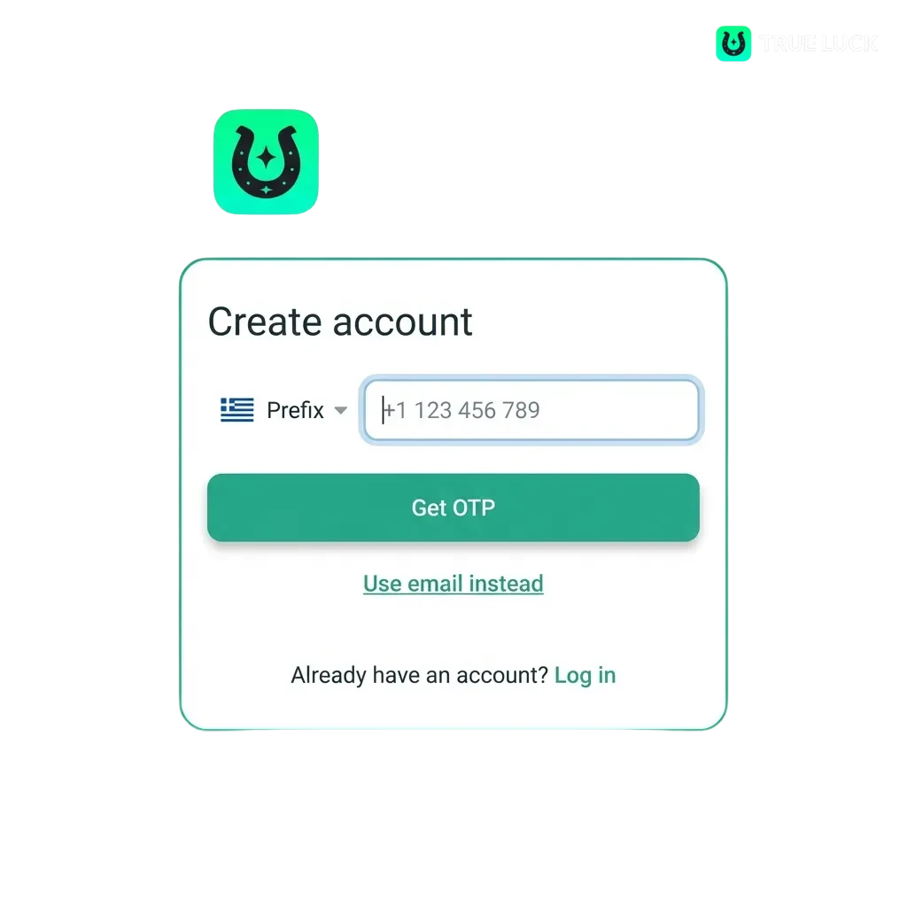 TrueLuck registration, login and account verification guide for Greek players with casino and sports betting access