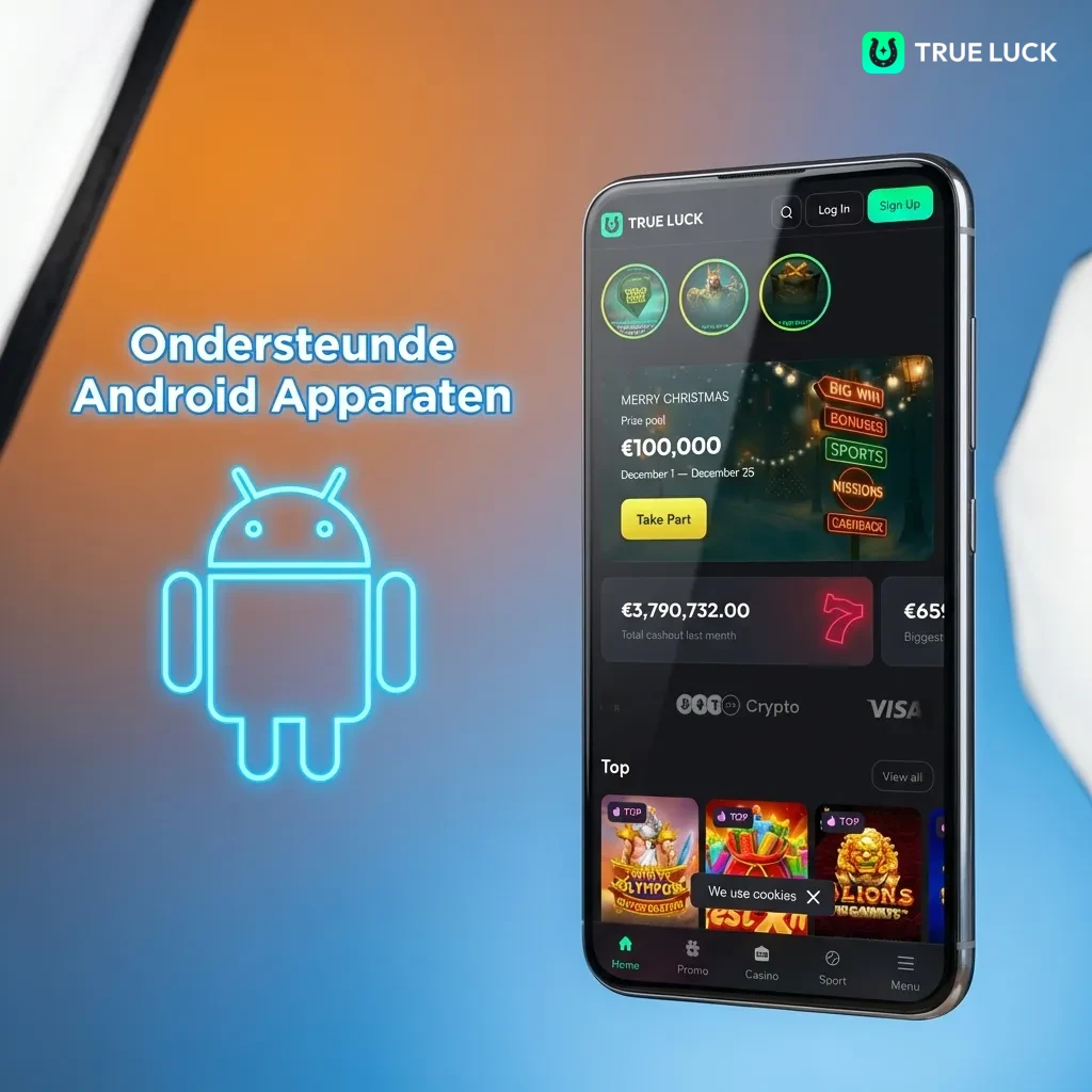 Lijst van Android smartphones waarop de TrueLuck app werkt, inclusief Samsung, Google Pixel, OnePlus en Xiaomi modellen