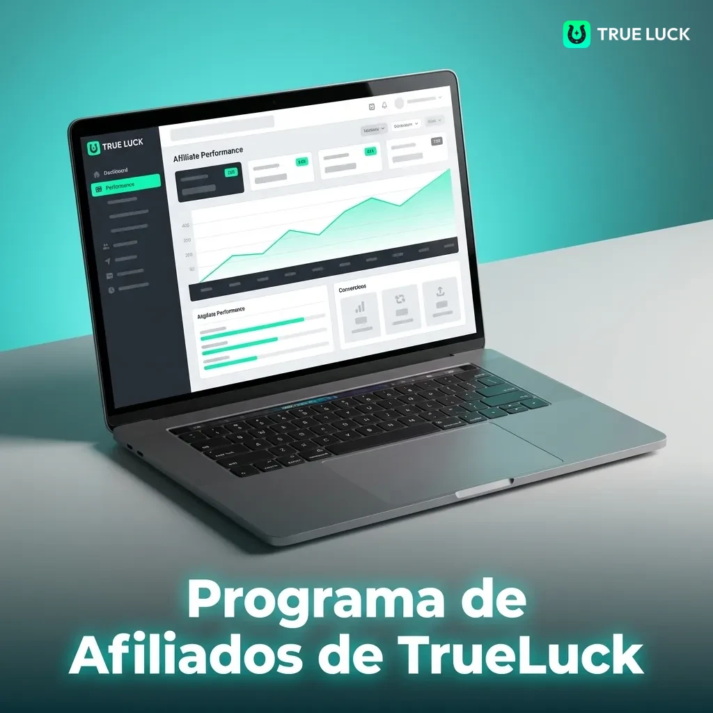 TrueLuck affiliate program offering 25-45% commission, promotional materials, and bi-weekly payments for player referrals.