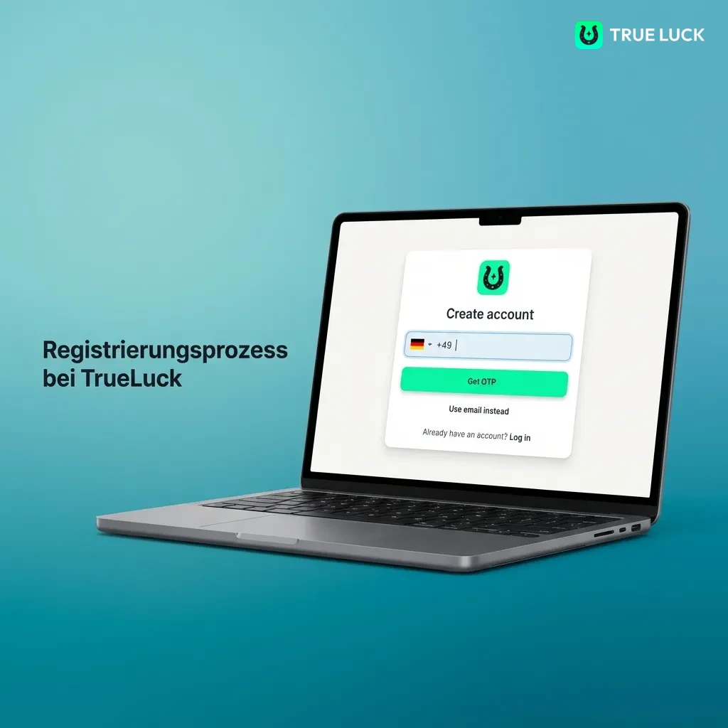TrueLuck Registrierungsprozess: Schnelle Anmeldung in fünf Schritten für Zugang zu Wetten, Casino-Spielen und Boni.