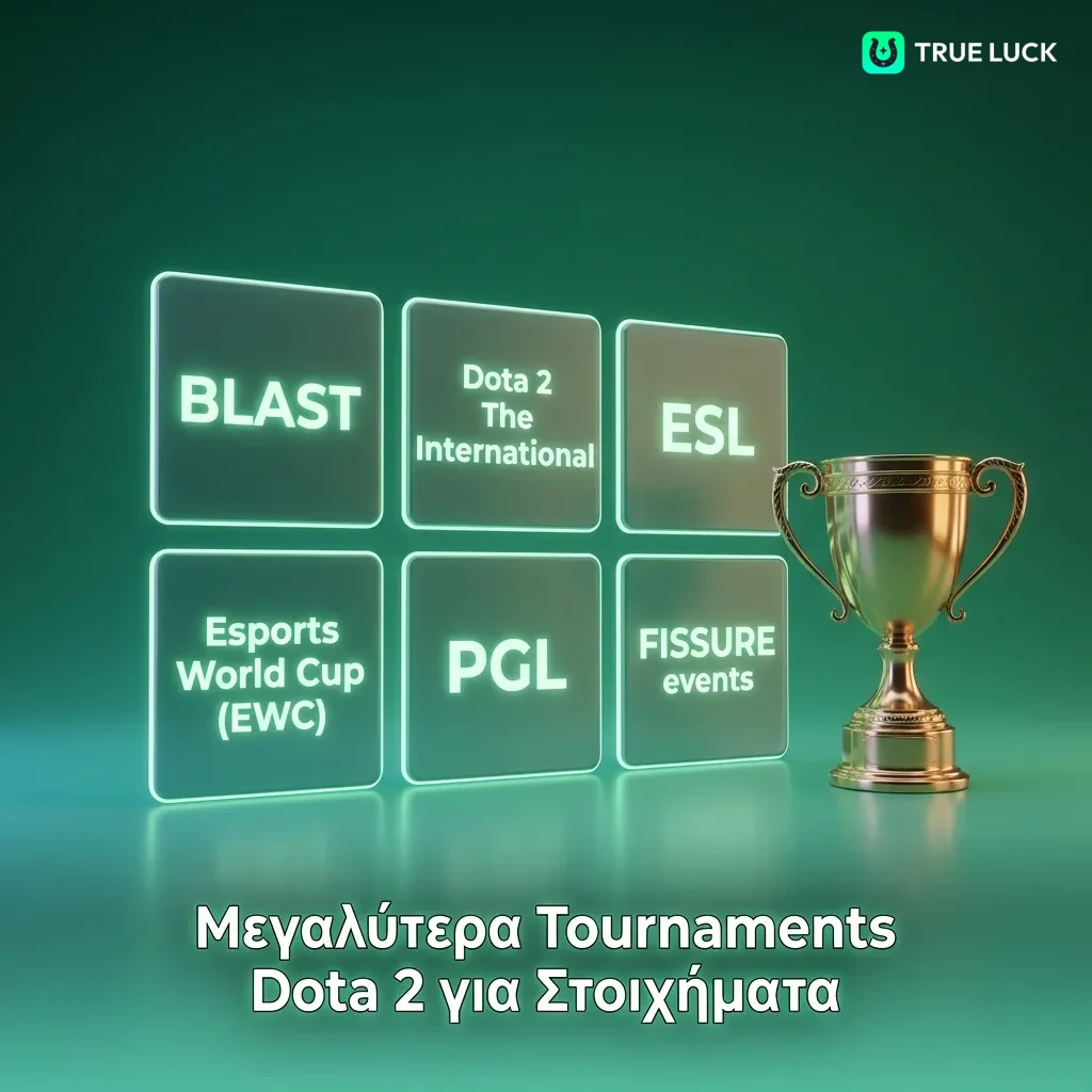 Major Dota 2 tournaments including The International, BLAST, ESL, and other premier esports competitions for betting