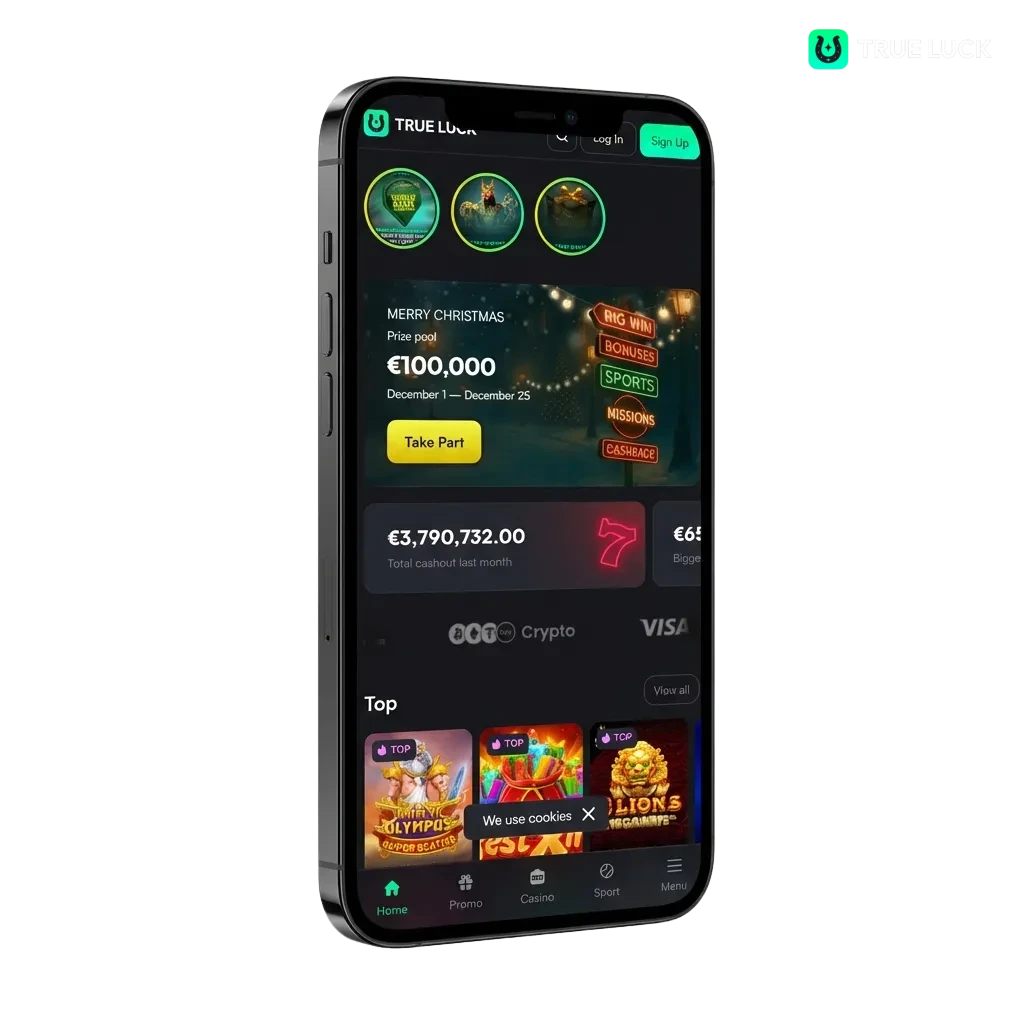 TrueLuck casino en sportweddenschappen app voor iOS met welkomstbonus en live spellen voor Nederlandse spelers