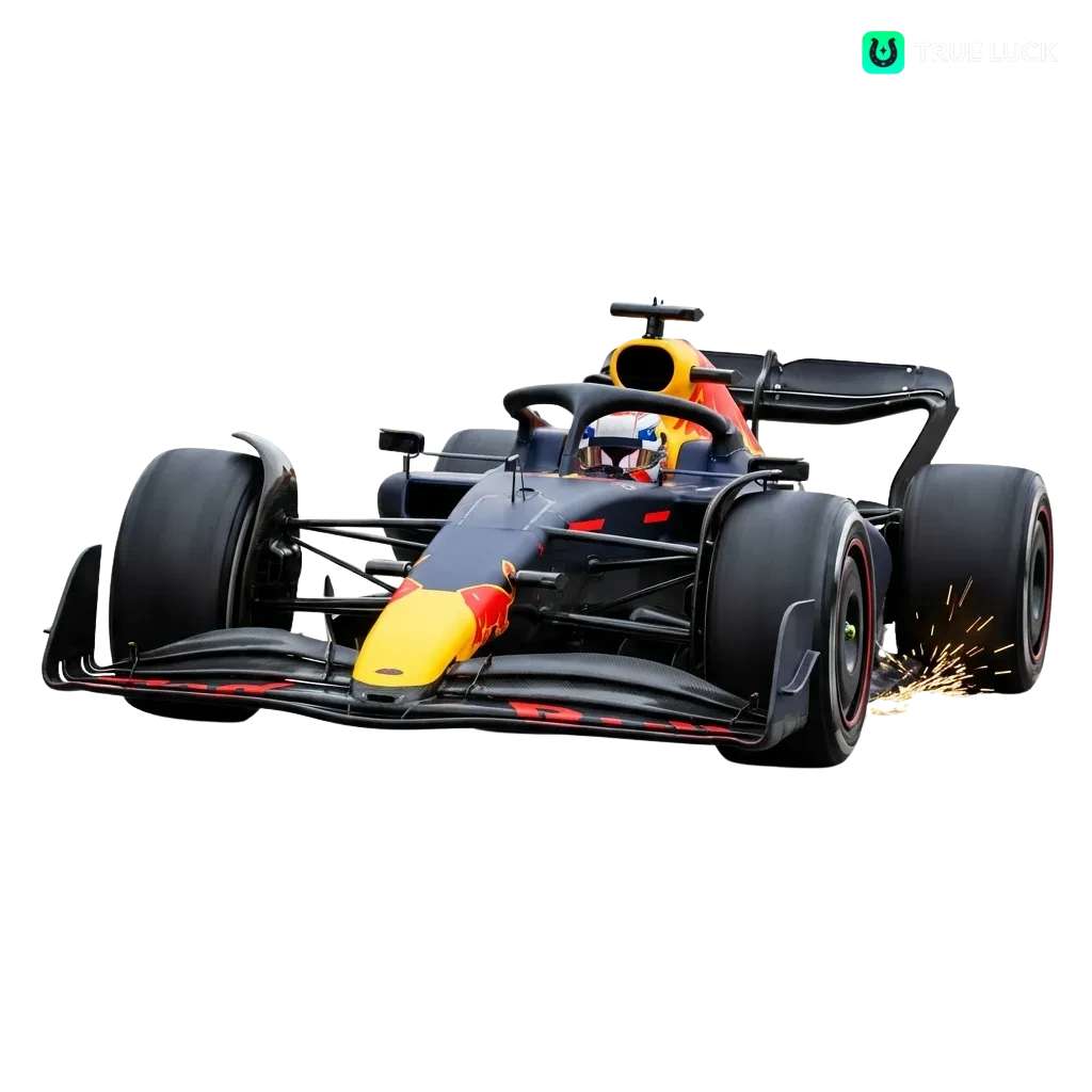 TrueLuck Formula 1 betting platform showing race odds, live betting options, and driver statistics in Germany