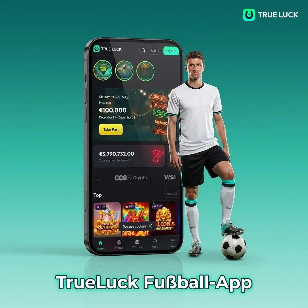 TrueLuck Fußball-App für Live-Wetten auf dem Smartphone mit Echtzeit-Quoten und Push-Benachrichtigungen