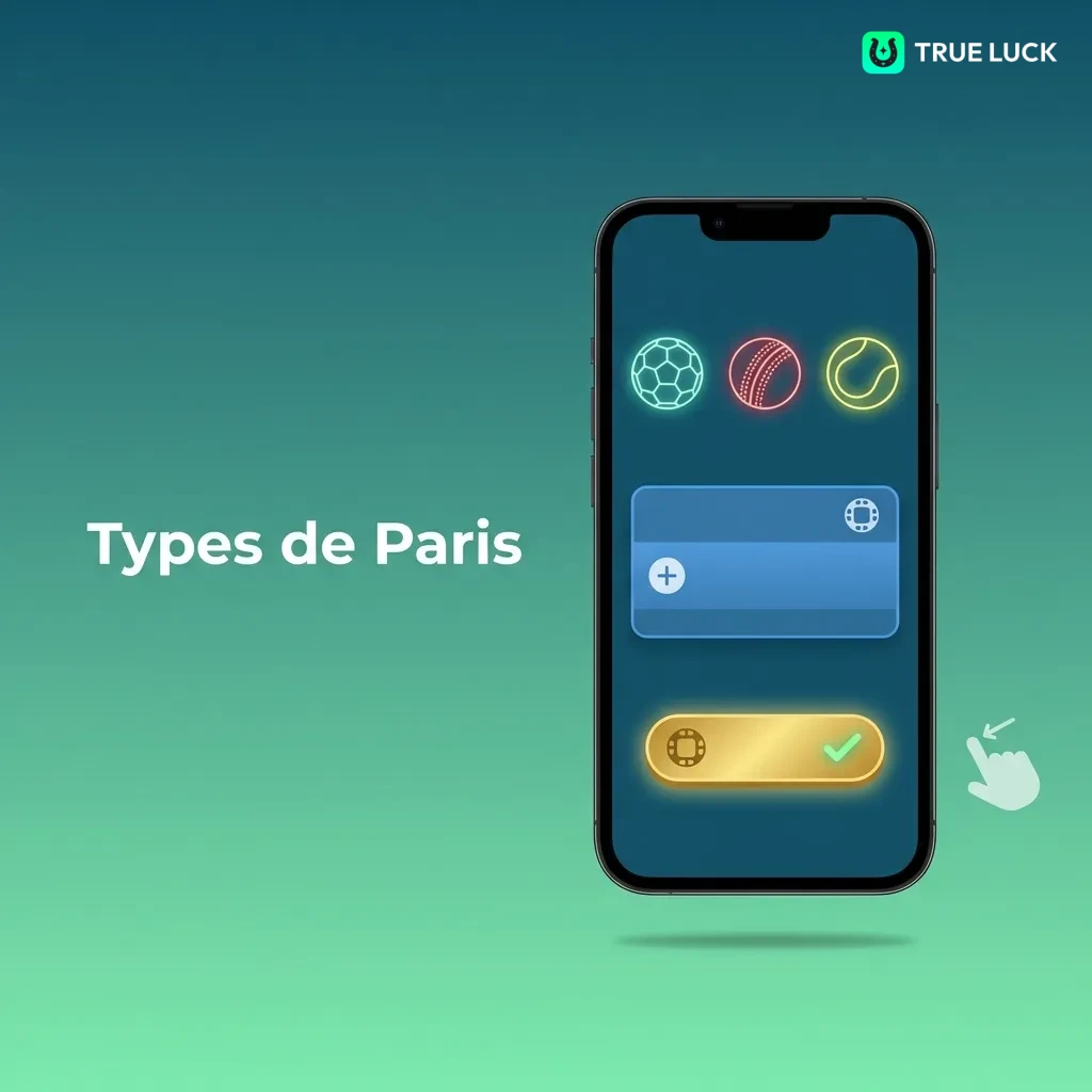 Illustration showing three betting types: simple bet, system bet, and accumulator bet with icons and descriptions