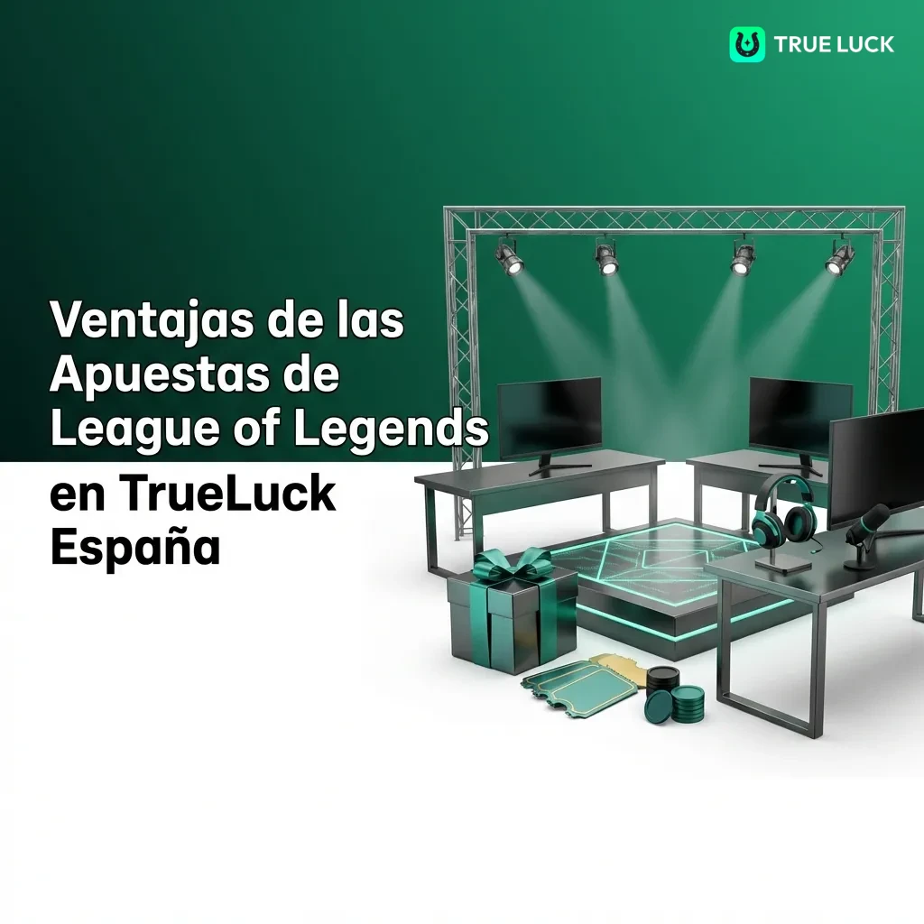 TrueLuck España platform showing League of Legends betting bonuses, payment methods, and competitive odds for esports
