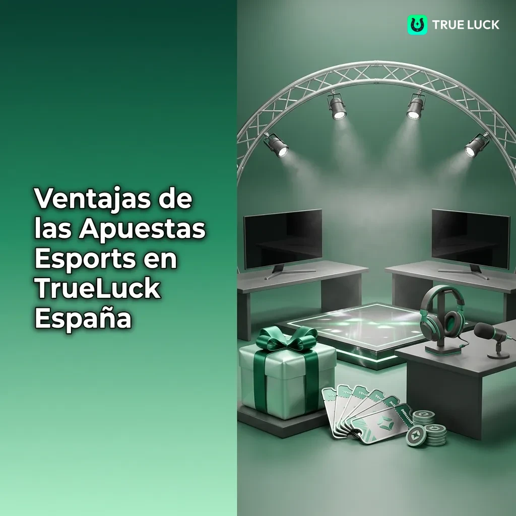 TrueLuck España esports betting advantages including welcome bonus, local payment methods, and 24/7 Spanish support