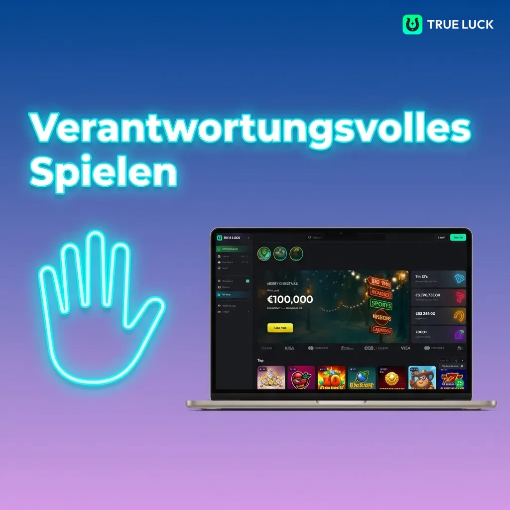 TrueLuck responsible gaming tools including deposit limits, loss limits, session timers, and self-exclusion options