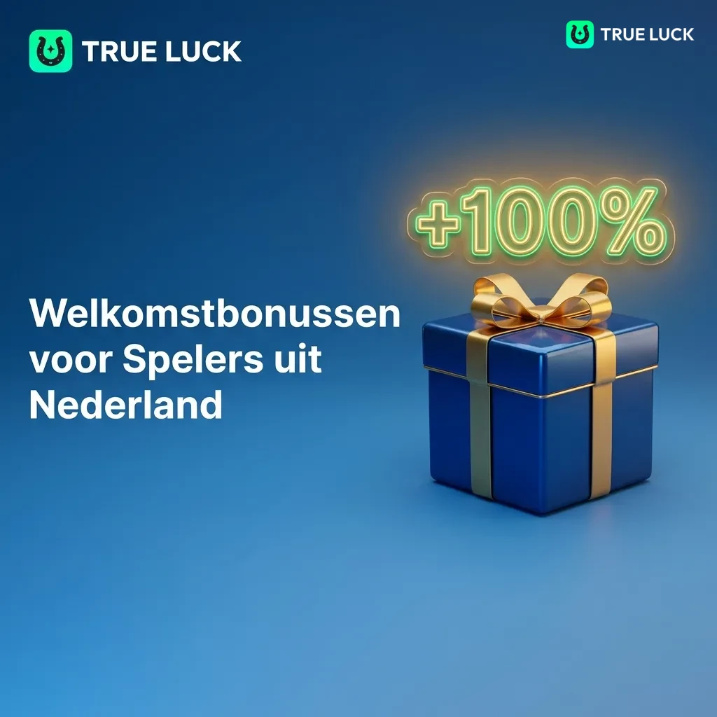 TrueLuck welcome bonuses for Dutch players: casino, live casino, and sports betting offers with deposit match and free spins.