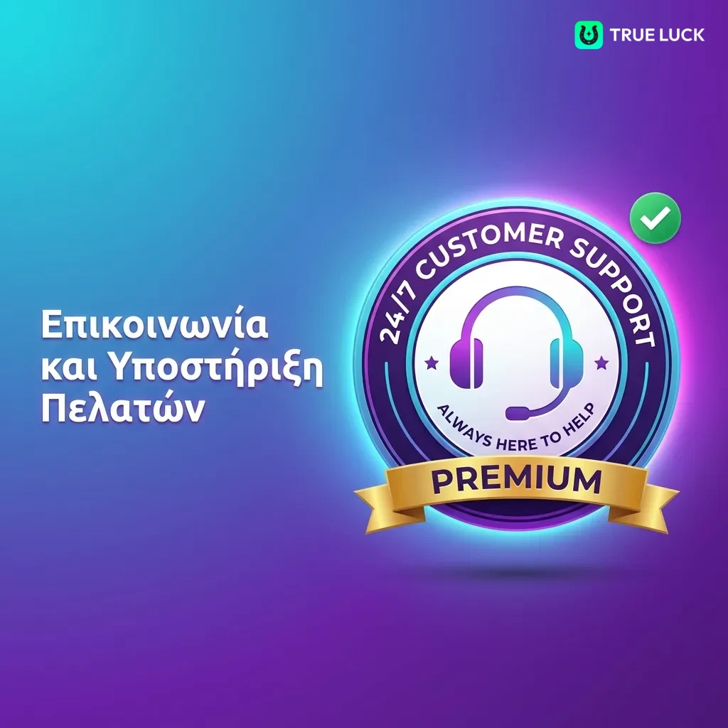 Τρόποι επικοινωνίας TrueLuck: Live Chat, Email, Telegram και FAQ.